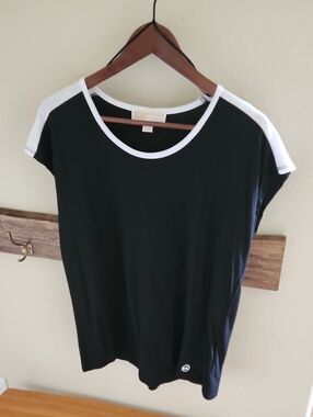 Michael Kors Black Tee with White Trim